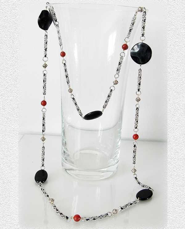 agate long necklace
